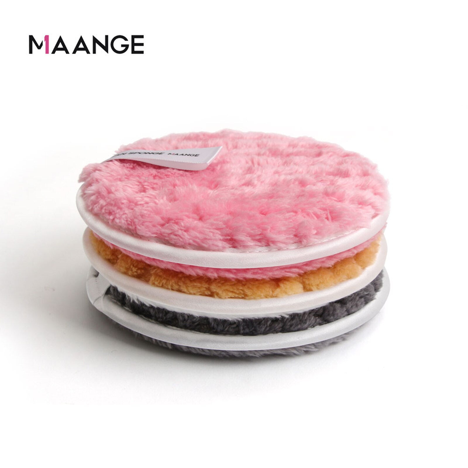 11.8*11.8cm Soft Microfiber Makeup Removal Pad Reusable Cleansing Sponge Puff Double-sided Cleaner Face Washing Colorful