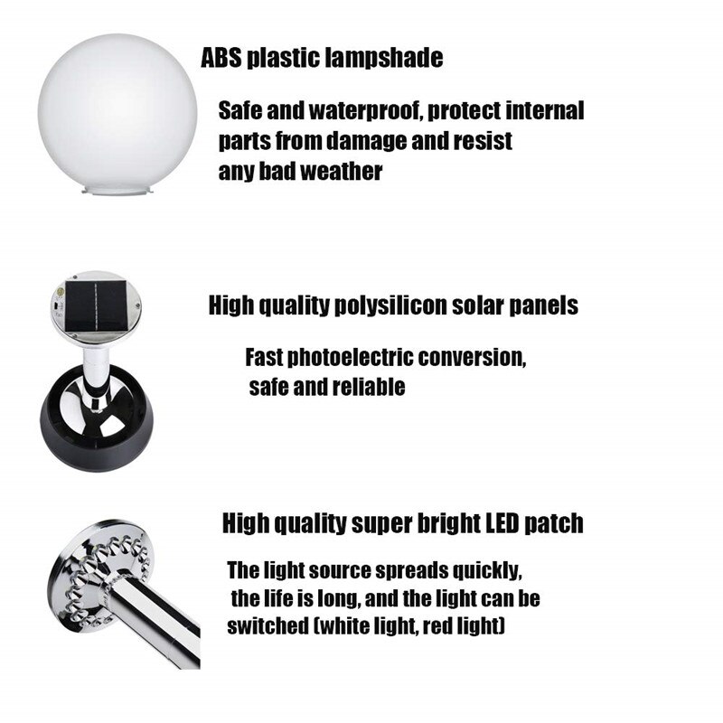 Solar LED Post Cap Lights Outdoor Column Headlight Pillar Light Fence Post Lights for Deck Gatepost Patio or Garden Decoration