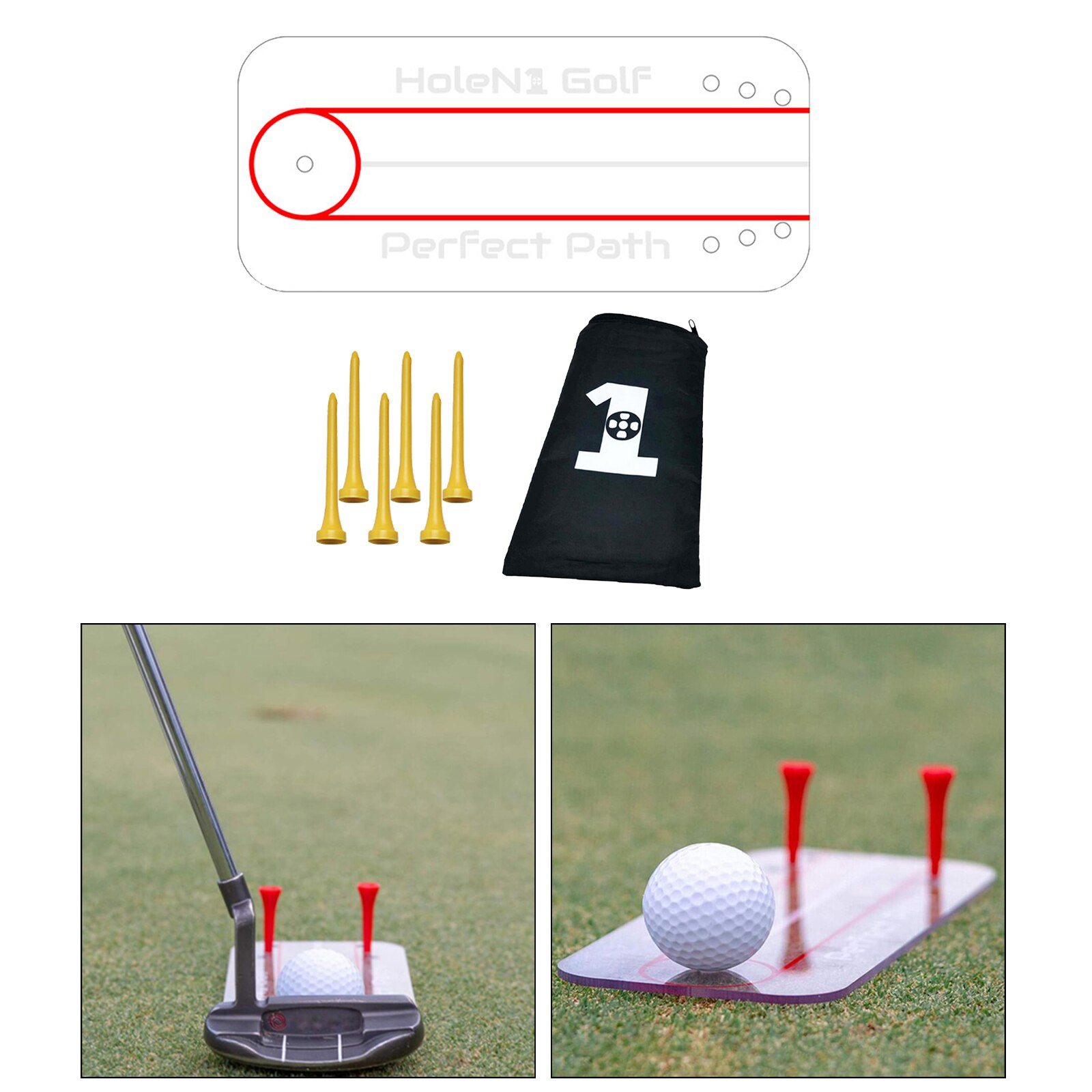 Golf Putting Aid Alignment Swing Trainer Alignment Putting Tutor Equipment