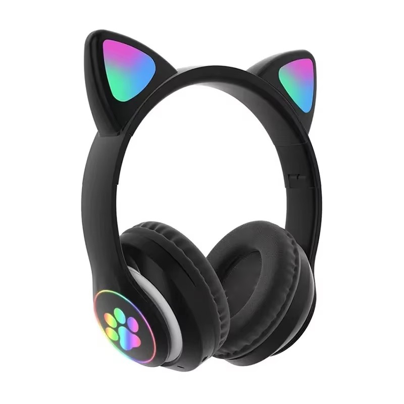 JST-28 auriculares inalámbricos con orejas de gato auriculares Bluetooth auriculares de música estéreo auriculares deportivos Bluetooth para juegos con micrófono para teléfonos