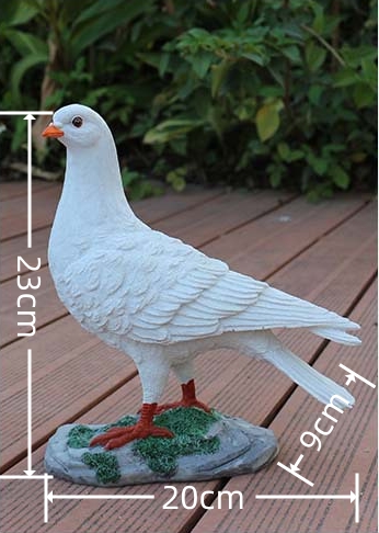 Witte Duif Decoratie Huis Decoraties Voor De Kamer Tuin Decoratieve Beelden Hars Sculpturen En Beeldjes Duif Ornamenten: Light Grey