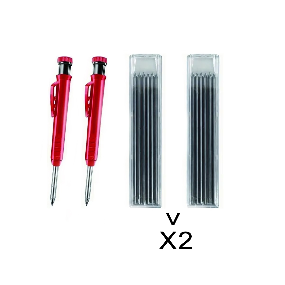 Juego de lápices de carpintero sólidos, herramientas de carpintería, lápiz mecánico, recarga de 5 colores, herramientas de trabajo de construcción, trazador de marcado de carpintería: Gris oscuro