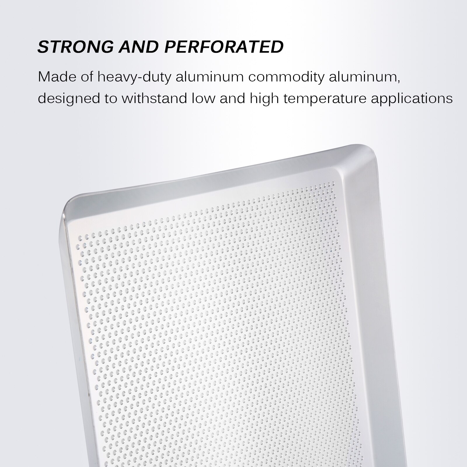 Rectangular Perforated Baking Tray Aluminum Alloy Versatile Baking Sheet Pan Large Capacity for Kitchen Roasting Bread Pizza