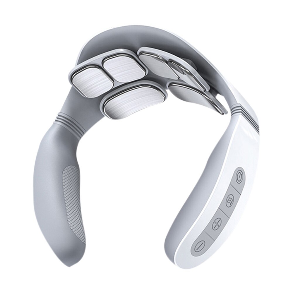 Smart 6D Pulse Heated Electric Cervical Massager Remote Control Six-Head Electric Pulse Pain Relief Shoulder Spine Massager