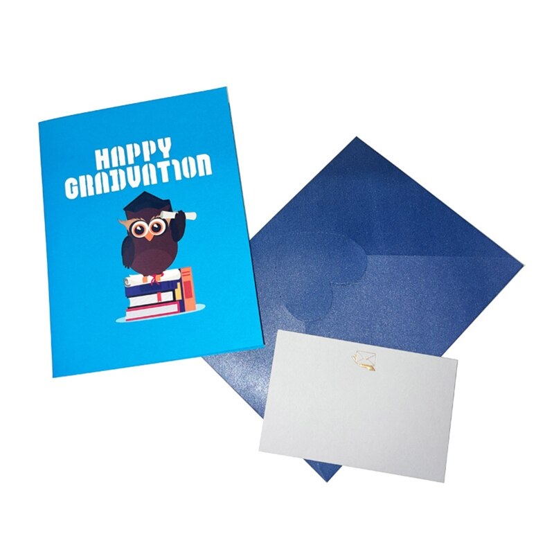 3D Happy Graduation Pop up Card Blessing Message Greeting Cards M6CE