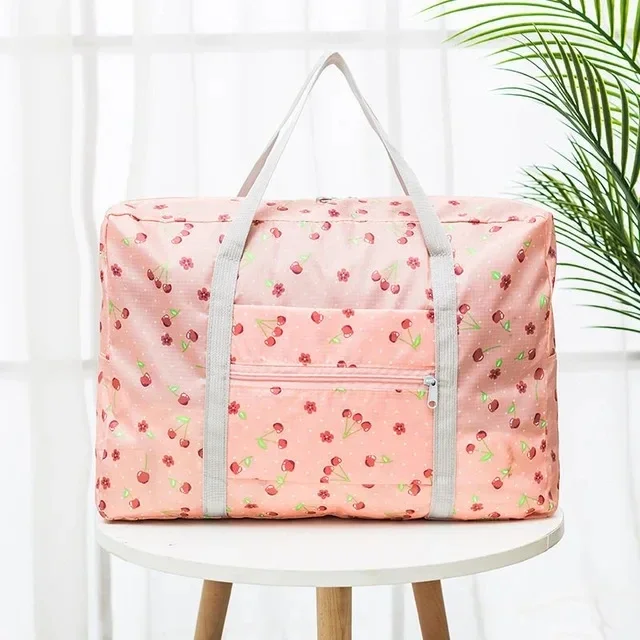 Foldable Travel Bags Nylon Large Capacity Bag Luggage WaterProof Handbags Women Men Travel Storage Clothes Packaging Organizer: Clear