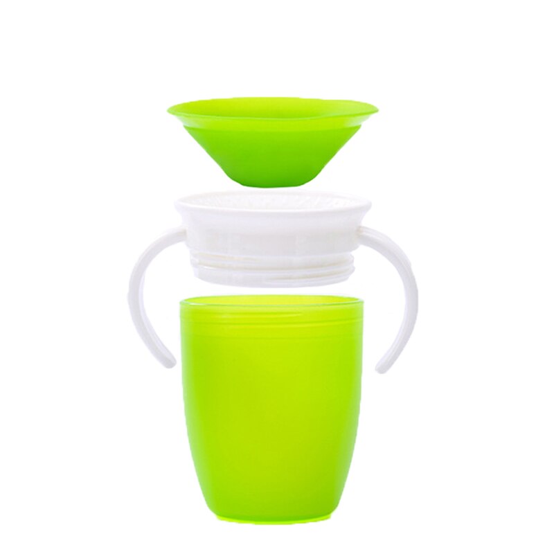 360 Degrees Can Be Rotated Baby Learning Drinking Cup With Handles Anti Spill Infant Training Leakproof Water Cup Bottle MBG0432