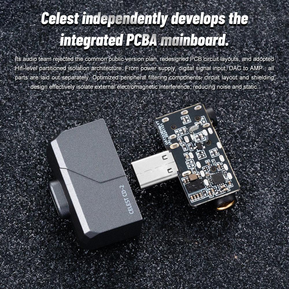 Celest CD-2 Draagbare DAC Type-C naar 3,5 mm 4,4 mm Audio HiFi Koptelefoon Decoder Hoofdtelefoonversterker voor Android iOS Mac Win10