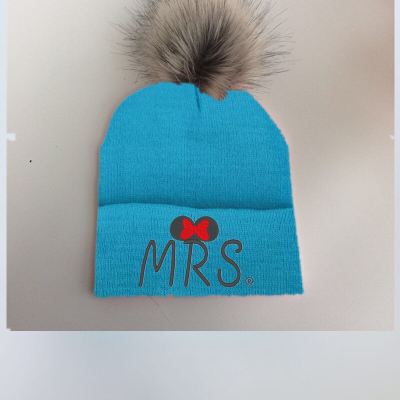 Lente Winter Peuter Baby Kids Kinderen Baby Kleurrijke Wasbeer Faux Fur Pom Pom Hat Cap Beanie Voor Meisjes En Jongens pom Beanie: Sky Blue