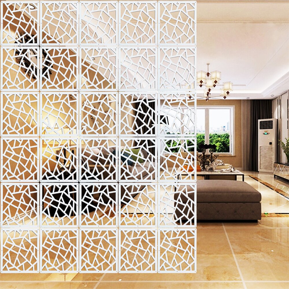 12 stykke europæisk væghængende skærm moderne enkel stue skillevæg skillevæg foldbar skærm gardin indretning 29 x 29cm