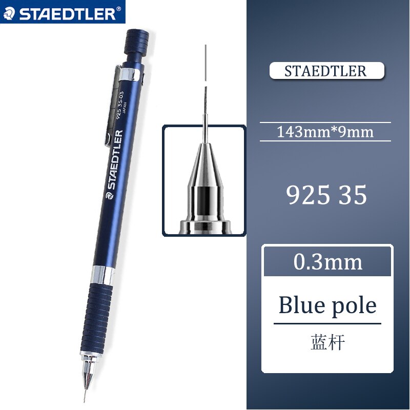 Lápiz automático Staedtler 925 Series 25 | 35 lápiz de dibujo de lápiz movible de centro de gravedad bajo de varilla de Metal: 925 35 0.3mm