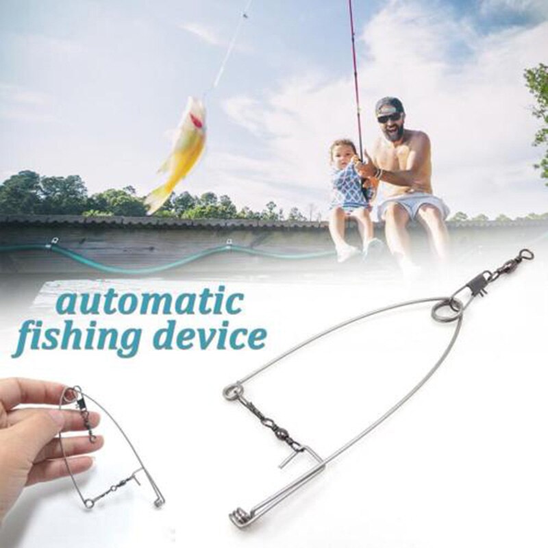 5Pcs Smart Kingfisher Stainless Steel Hook Trigger Spring Fishing Hook Setter Bait Bite Triggers theHookCatch Fish Automatically