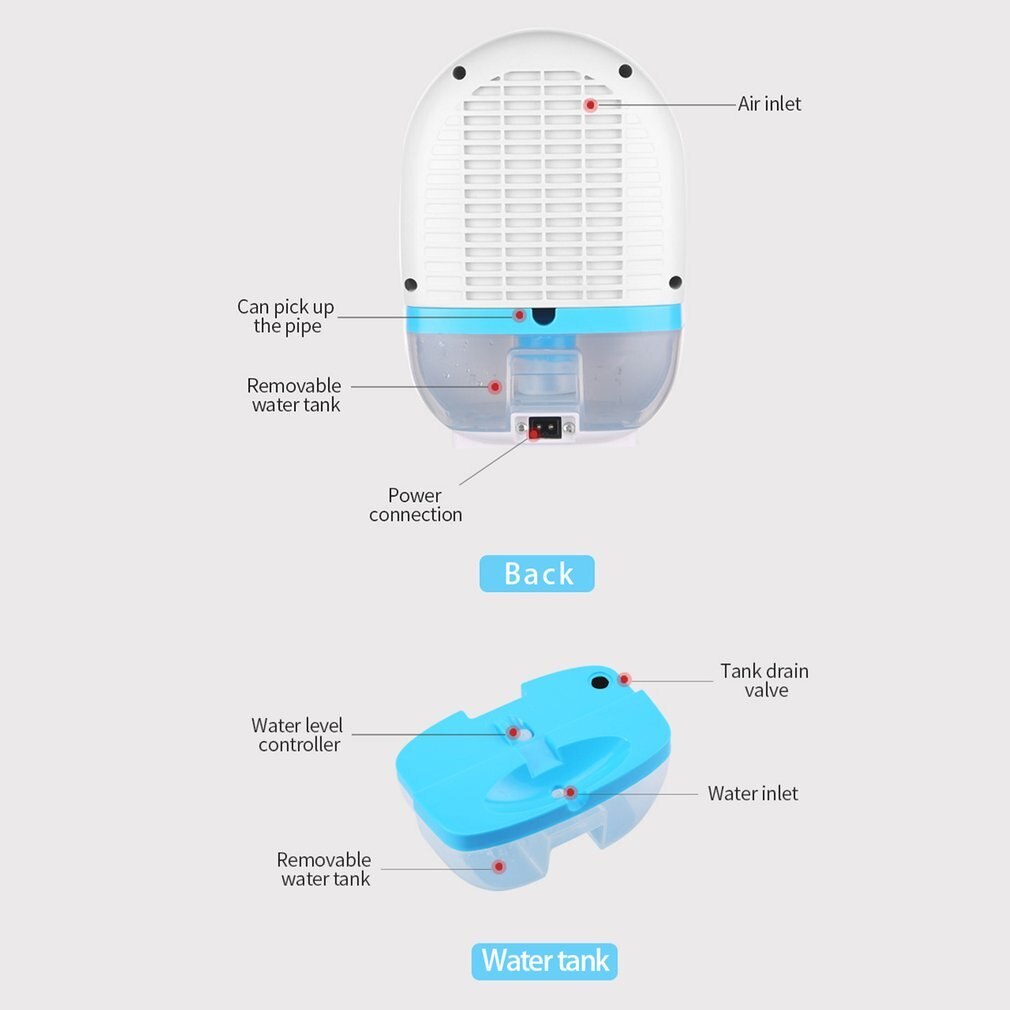 Mini Ontvochtiger Vocht Absorber Air Droger Elektrische Koeling Droger Luchtreiniger Voor Thuis Slaapkamer Keuken Kantoor