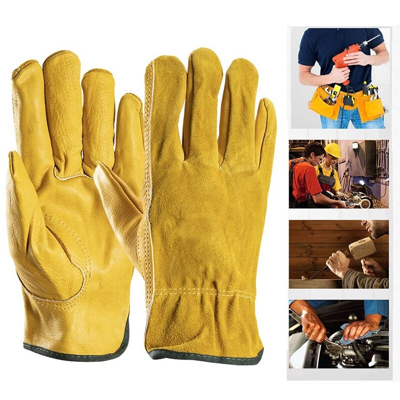 Praktiske boutique haven handsker torn bevis , 2 par tunge have handsker, fleksible og holdbare læder arbejdshandsker til mænd