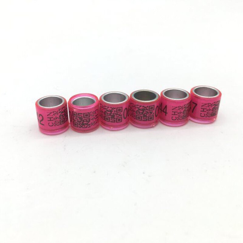 pigeon training supplies aluminium rings for pigeons leg rings identify dove bands 8mm CHN: Pink