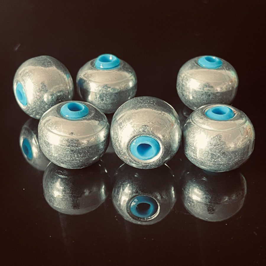 Plomo de pesca con forma de bola, aparejos de pesca, accesorios de pesca, 25g, 30g, 40g, 50g, 60g, 80g, 2 uds.