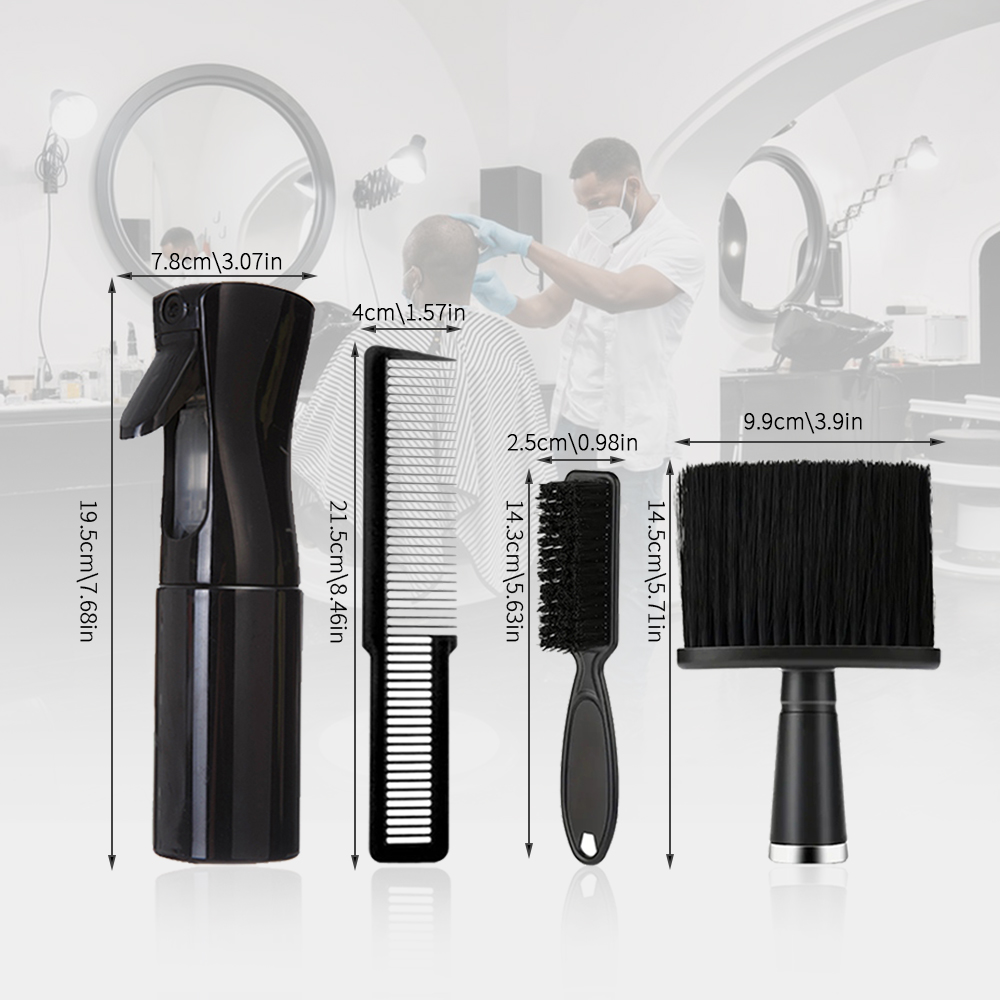 3/4/5 pçs/lote conjunto de pente de cabelo preto estilo cabeleireiro pente de cabelo dos homens barbeiro treinamento cauda pente salão de beleza estúdio pente de corte de cabelo: CINZA