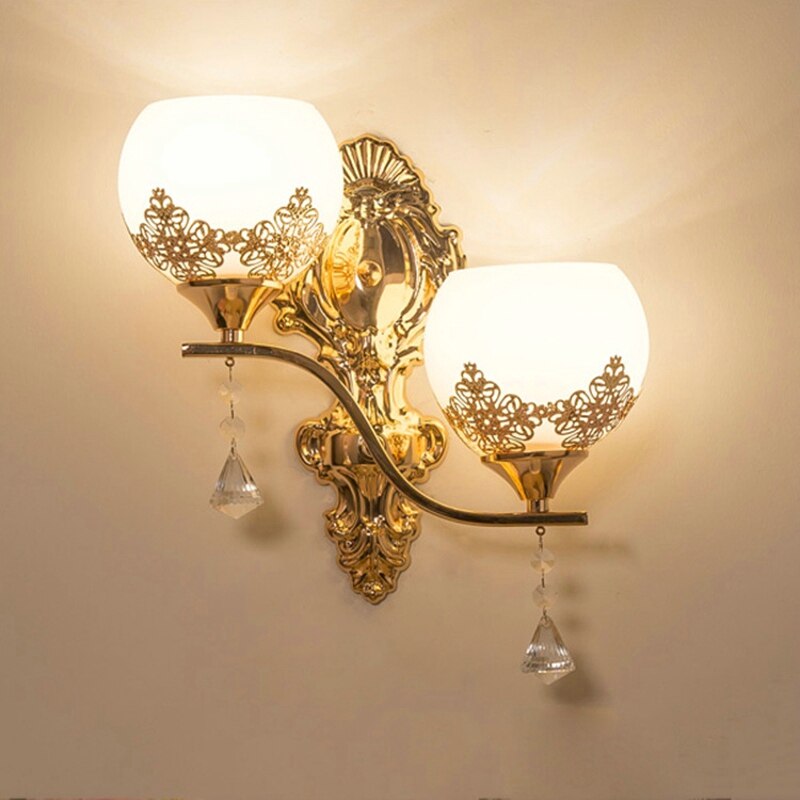 Moderne Led wandlamp Europese Stijl Goud wandlamp Slaapkamer Reading Lampen Gang Trappen Gangpad Licht Home Decoration Armatuur: B4