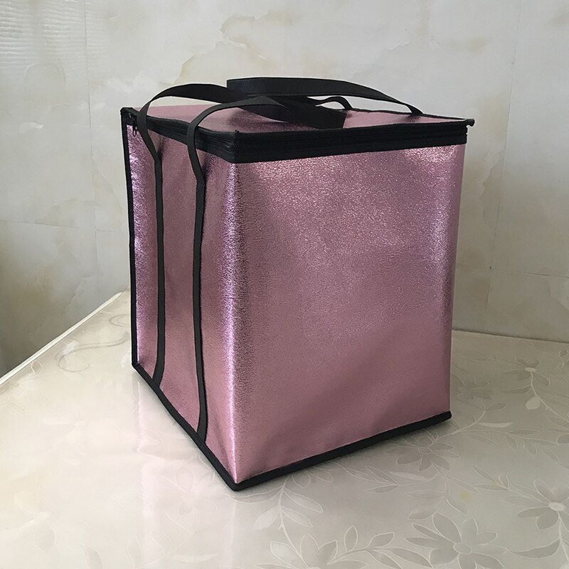 Włókniny duży chłodnicy torba składana duża izolowana torba przenośna chłodnica pudełko robić pakowania żywności pojemnik na obiad torby termiczne torebka chłodząca: 40X40X44CM