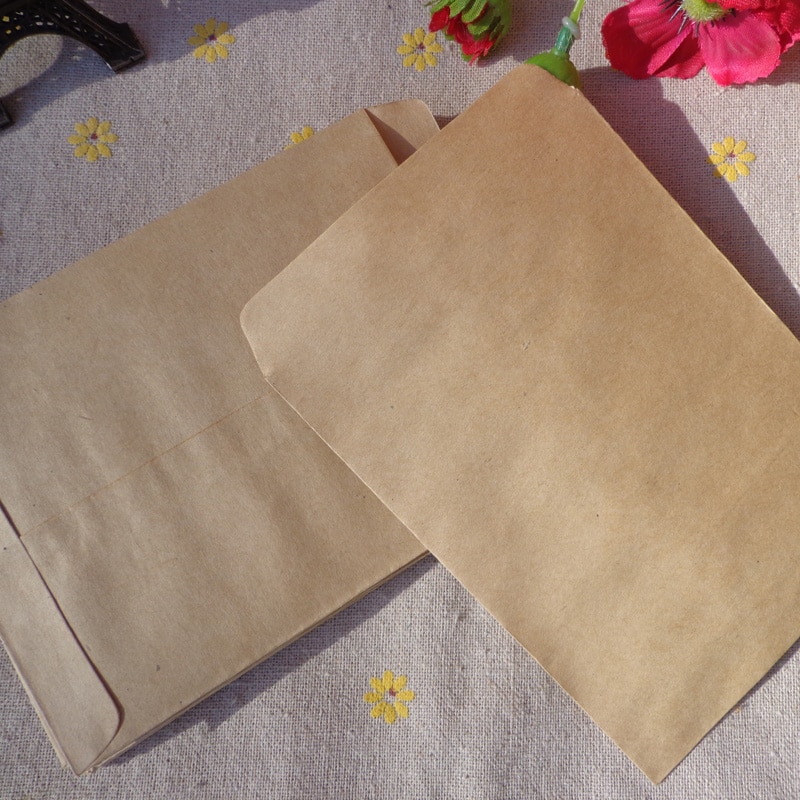 25 kpl kraft tyhjä kirjekuori paperitavarat kortti kirjekuoret postikortti valokuvasäilytys juhlat lahja paperipussi 9 x 12.5cm