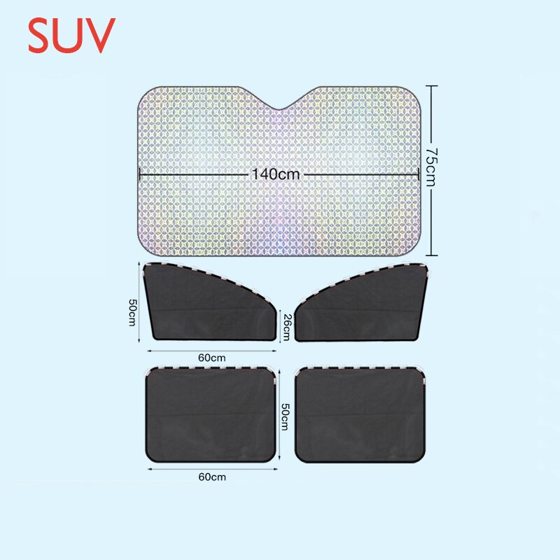 SUV parasol de coche ventana sombra doble espesor lado trasero ventana sombrillas de automóviles de ajuste Universal para rv camión protección UV: Q4