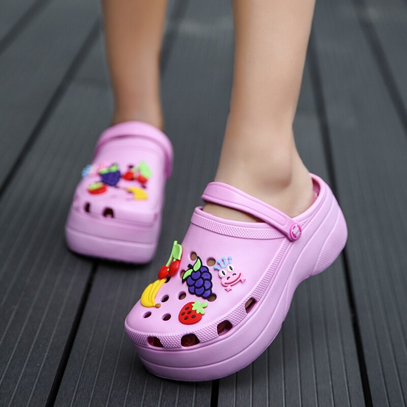 Kvinder sandaler gelé sko dame havesko strandsandaler hjemmesko sommer wedge komfortable sandaler dame slip-on flad sandal