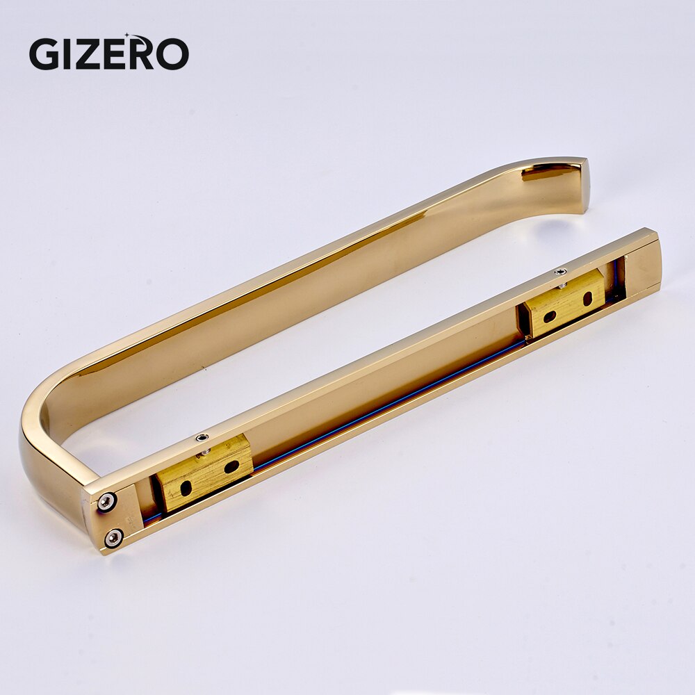 GIZERO Bathroom Towel Rack Solid Brass Towel Bar Antique/Chrome/Brush/Golden Towel Holder Hanger Wall Mounted ZR2225