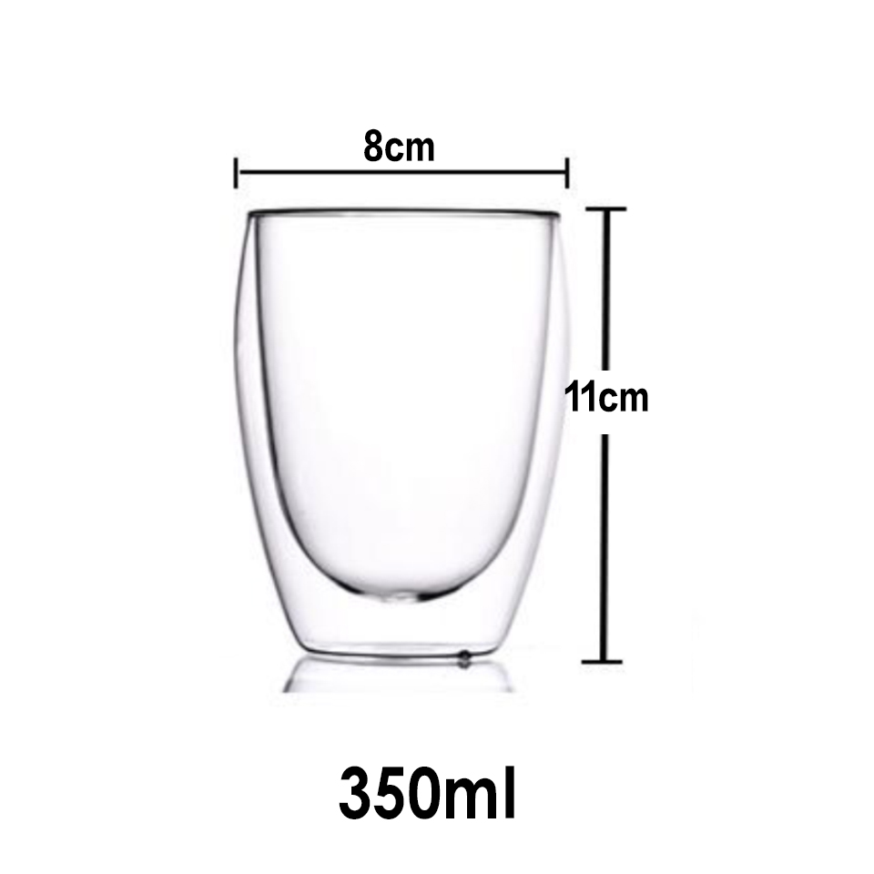 Heat Resistant Double Wall Glass Coffee Tea Cups And Mug Qith Double Bottom Clear Beer Wine Glass Cup 80/180/240/250/350/450ml: glass cup CB272-B