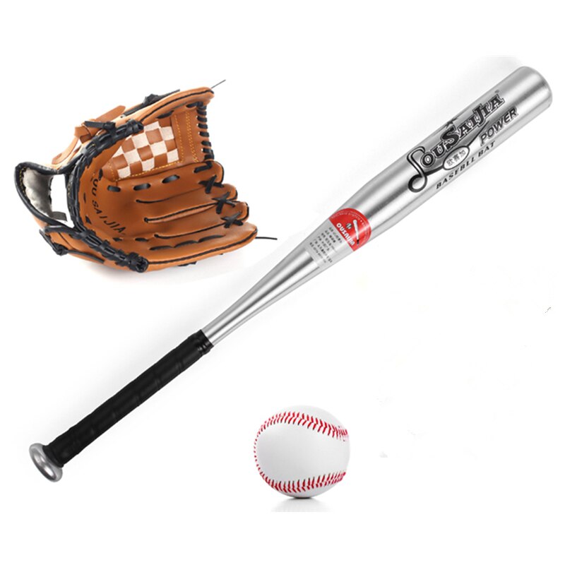 Spiele Ich bin freien freundlicher Sport Spielzeug Baseball mit Tragetasche Aluminiumlegierung Holz Schläger, Pu-leder Handschuh, 9 &#39;&#39;Weiche Baseball Spielzeug