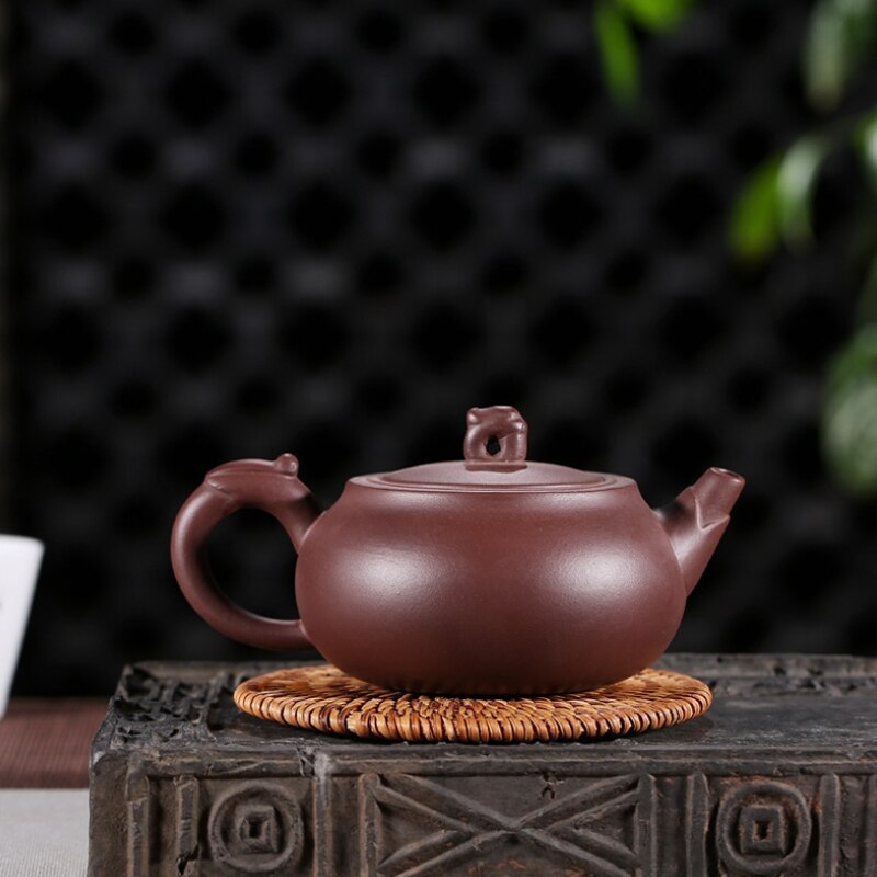 Yixing Theepot Pot Paarse Klei Hand Gesneden Dragon Handvat Theepot Zisha Ketel Teaset Theeceremonie Thee Accessoires Kung Fu thee Set