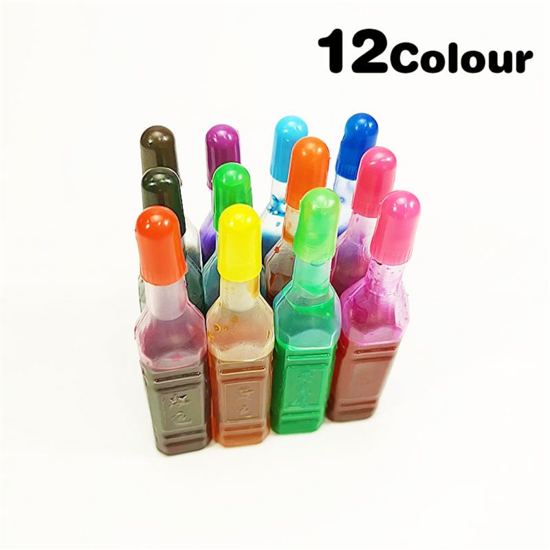 12 stk 8ml pigment til diy slim leverer tilbehør epoxyharpiks blækfarve blæk smykker fremstilling