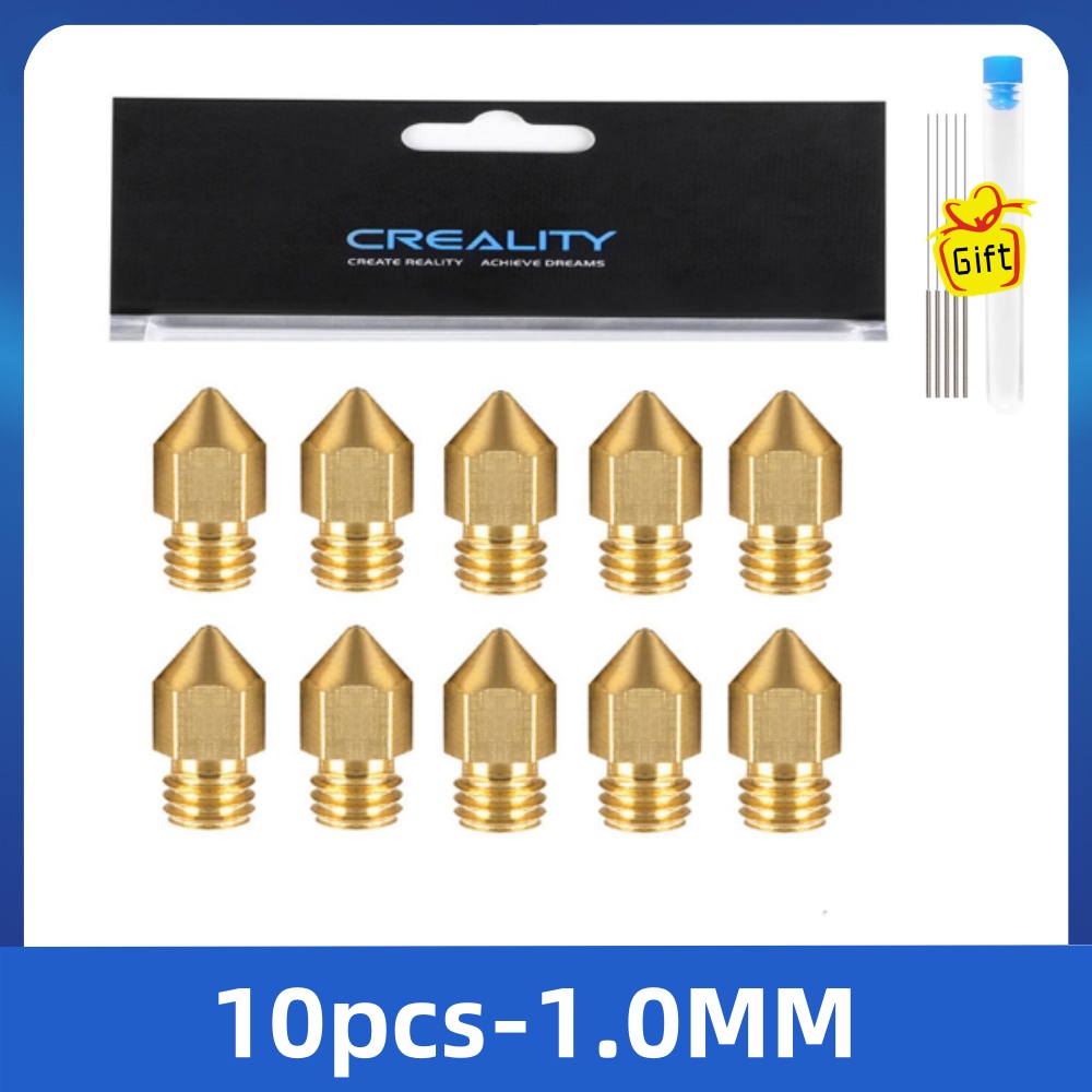 Creality 10PCS 3D Printer MK8 Brass Nozzles 0.2/0.3/0.4/0.6/0.8/1.0mm Ender 3 Extruder Stainless Steel Nozzles for 3D Printers: PURPLE