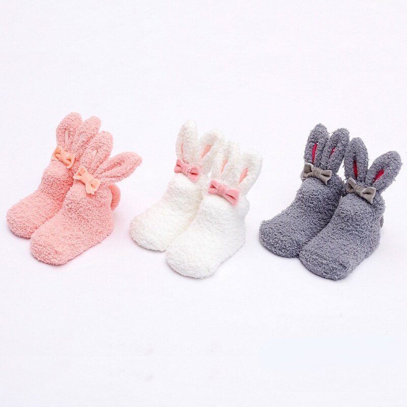 Winter Leuke Sokken Pasgeboren Accessoires Baby Meisje Jongens Cartoon Sokken Thicken Peuter Voet Sokken Calcetines Bebe Recien Nacido