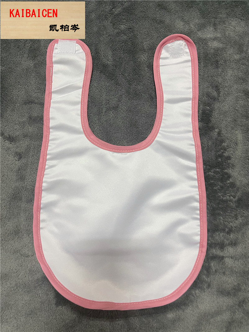 Lot de bavoirs pour bébé, lot de 20 pièces, bricolage, Sublimation, blanc, avec boucle pour chaleur/transfert thermique, presse, écharpe/salive: Pink