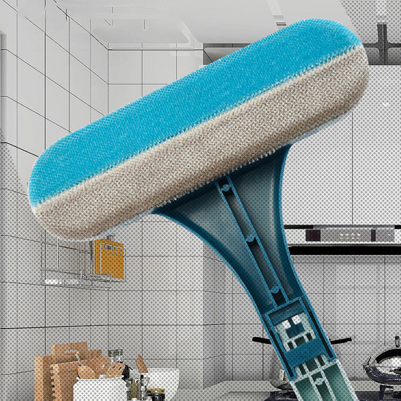 Raamscherm Reinigingsborstel, Dubbelzijdig, Glazen Gordijnnet, Veeg Reiniger, Dweilstofverwijdering, Intrekbare Lange Handvat, Reiniging