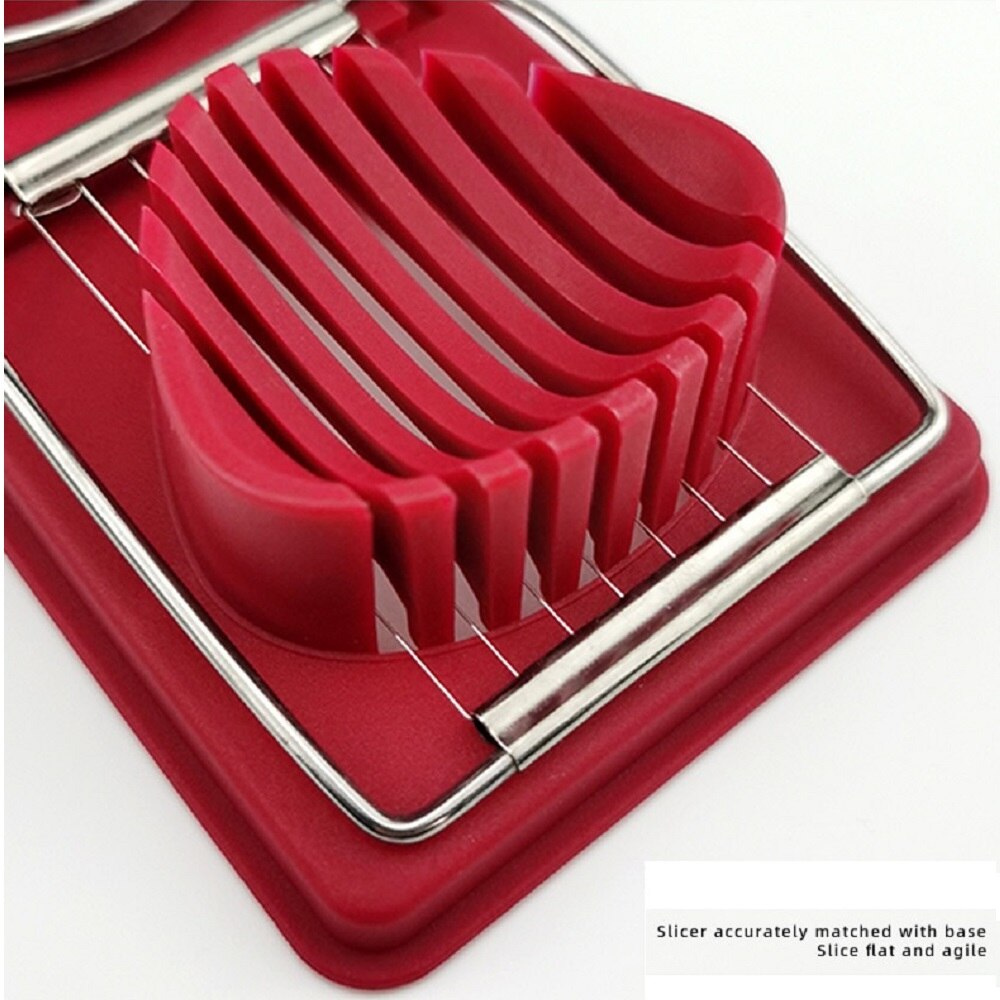 2 In1 Stainless Steel Egg Cutting Egg Cutter Egg Slicer Sectioner Cutter Mold Flower-Shape Luncheon Meat Cutter Kitchen Gadgets