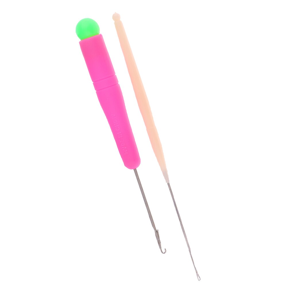 2 Pack Latch Hook Crochet Needle for Micro Braids, Hair Extension, Feather and