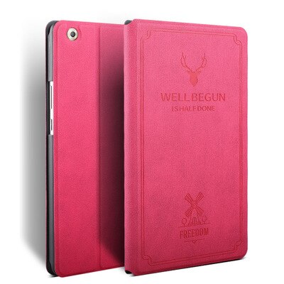 Retro Leer Smart Case Voor Huawei MediaPad M5 10.8 CMR-AL09 CMR-W09/10 Pro CMR-W19 Auto Wake Sleep Stand Flip cover film + pen: rose red