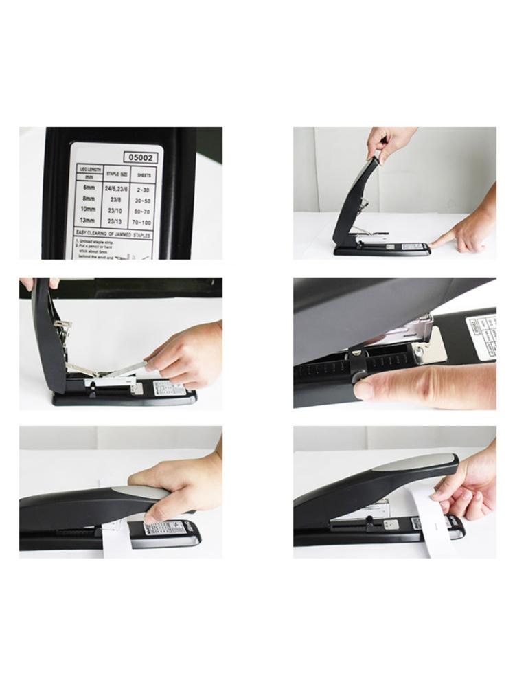 100 Sheets Heavy Duty Stapler Binding Stapling Machine Labor Saving Stationery WXTB
