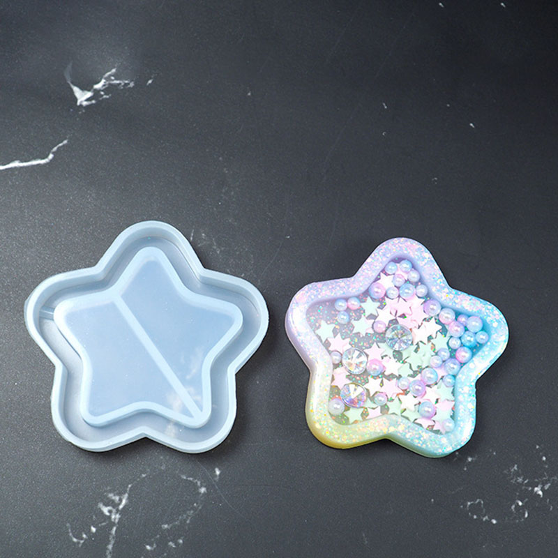 Shake Ice Cream Charm Silicone Mold Drippy Popsicle Resin Mold Star Bear Key Chain Mold Cute Craft Resin Supplies 1pc: 4