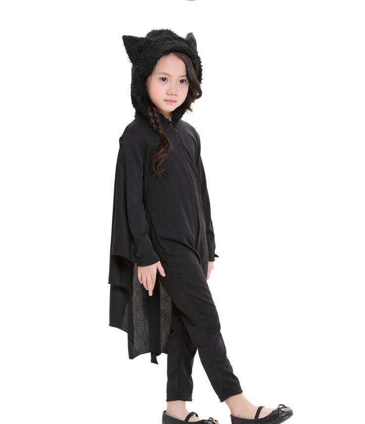 Barn vampyr fladdermus vingar barn dracula cape fancy dress halloween kostym