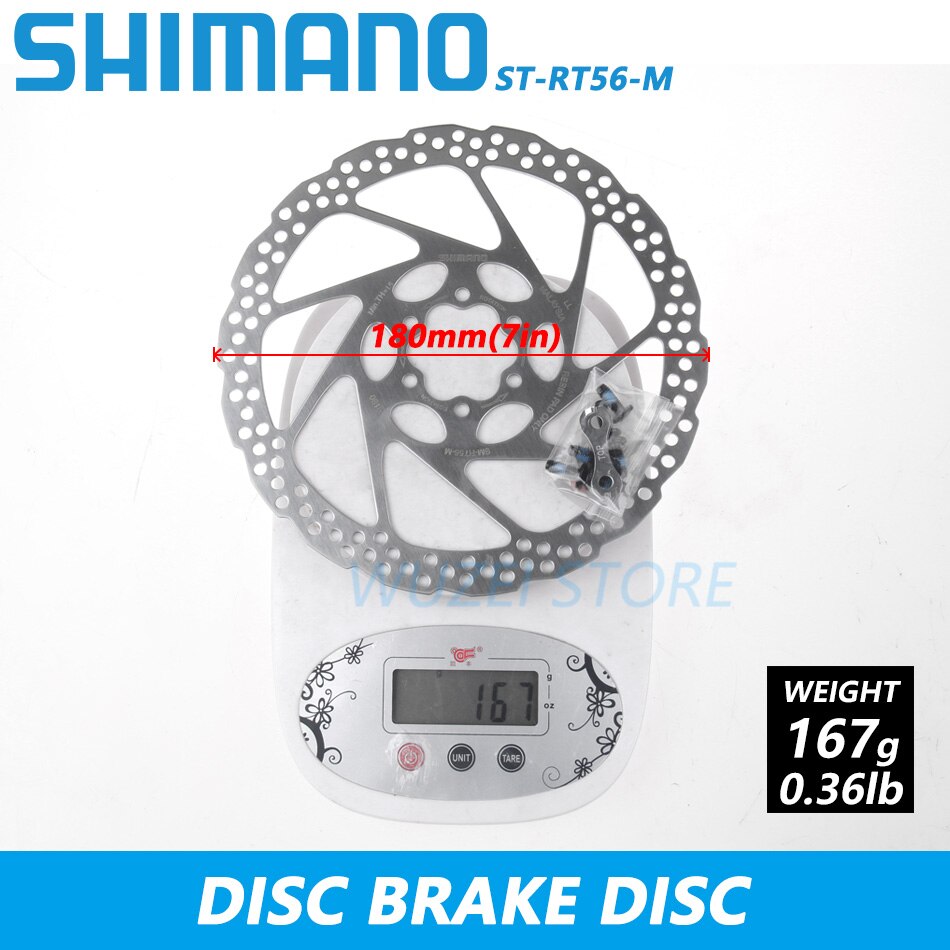 Shimano sm -rt56 rt30 skivebremserotor 6- bolt 160mm 180mm cykelbremserotorer mountainbikes skivebremseskive: Rt56 180mm