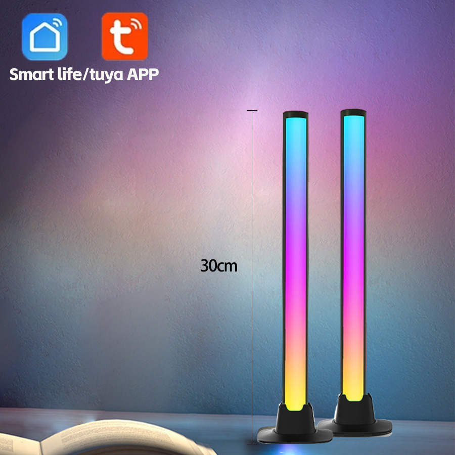 Lampa biurkowa Bluetooth RGB robić nauki/czytania/pracy/gier Bluetooth nastrojowe oświetlenie lampki nocne ochrona oczu światło bar: Niebieski