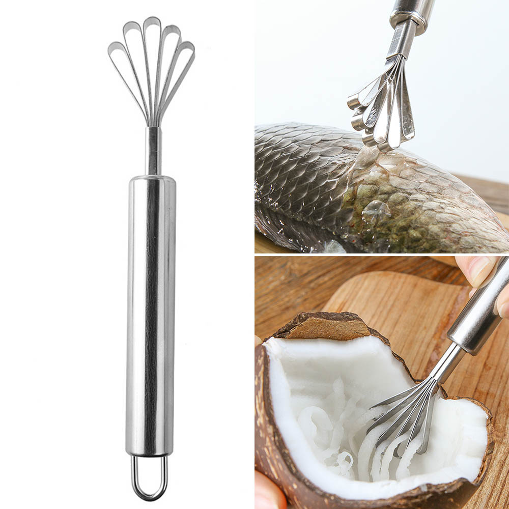 Coconut Planer Kitchen Stainless Steel Shredded Coconut Scrape Coconut Meat Fish Scale Planer Planer Tools Accessories