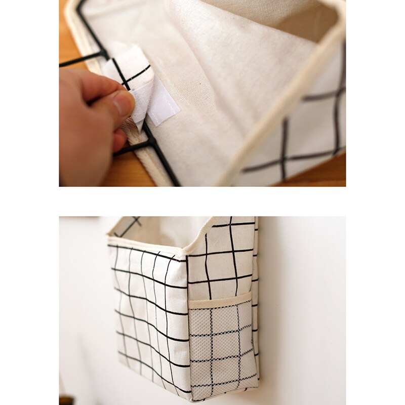 nuovo reticolo sospeso Deposito Borsa comodino Organizer per la conservazione dormitorio rubrica portariviste portariviste con tasca per gancio
