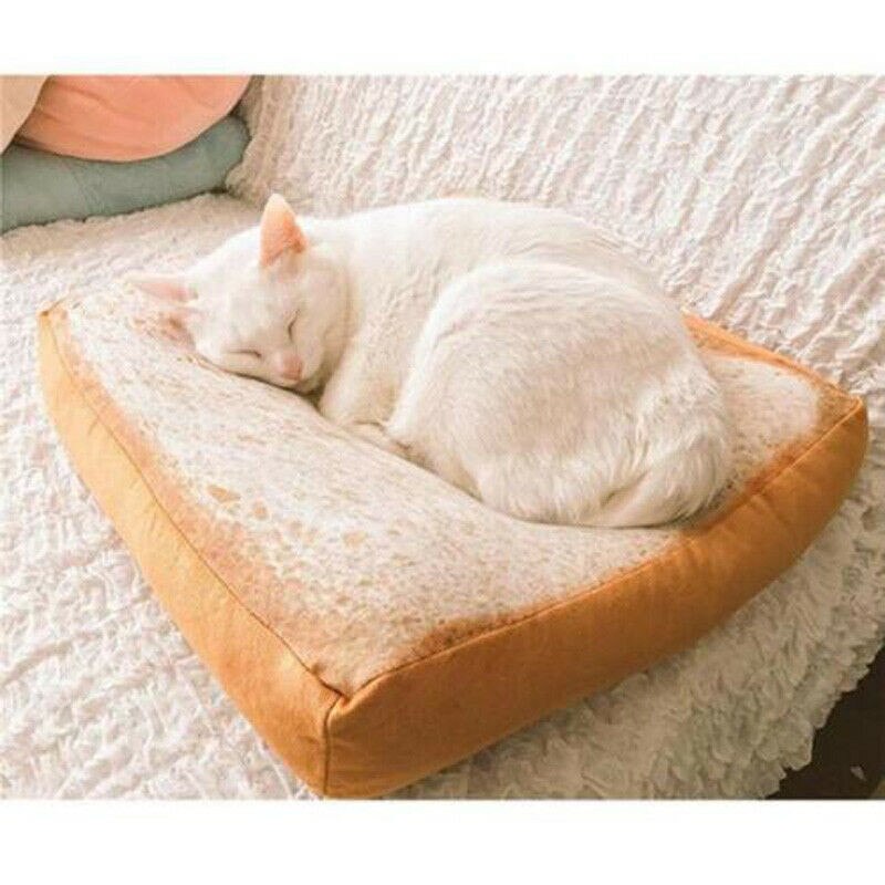 Toast Bread Cat Pillow Dog Pet Supplies Bed Mat Soft Cushion Plush Seat