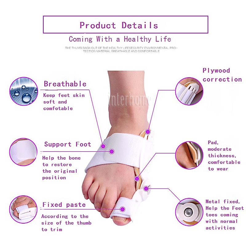 1pc Original Fuß Hosenträger Ortez groß Zehe Hallux Valgus Orthese Schiene Korrektor Fuß Schmerzen Linderung Korrektur Pedikübetreffend