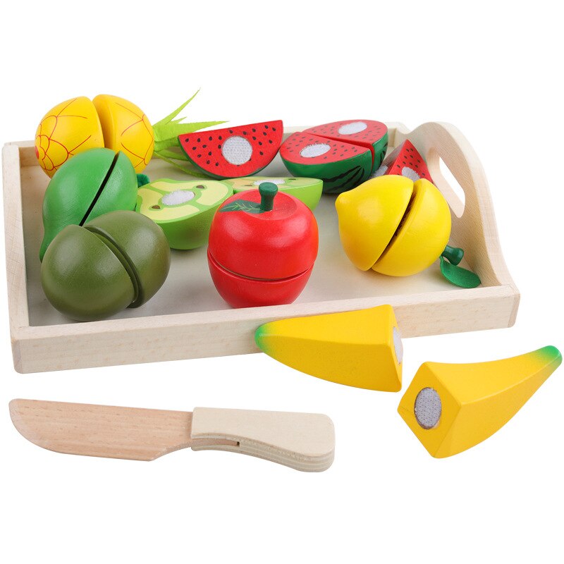 Per bambini di Simulazione di Frutta e Verdura di Educazione Precoce di Legno Ragazzo e Ragazza Giocattoli di Cucina Da Cucina Magnetico Combinazione Set Regalo: 8