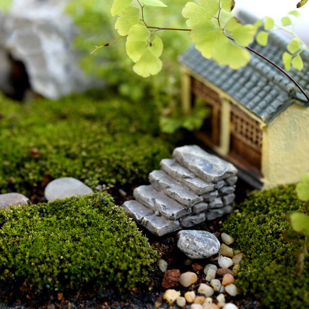 1PC jardin fée ornement petits escaliers bonsaï artisanat courbe escaliers Miniature résine pont escalier fleur Pot plante décor à la maison