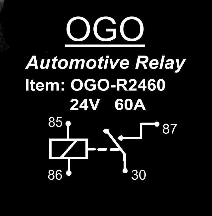 Ogo Branded Automotive Relais 24V 60A
